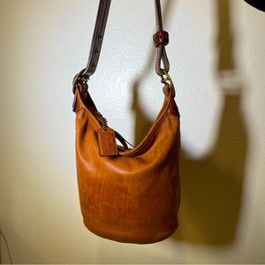 Authentic Coach Leather Bucket Bag